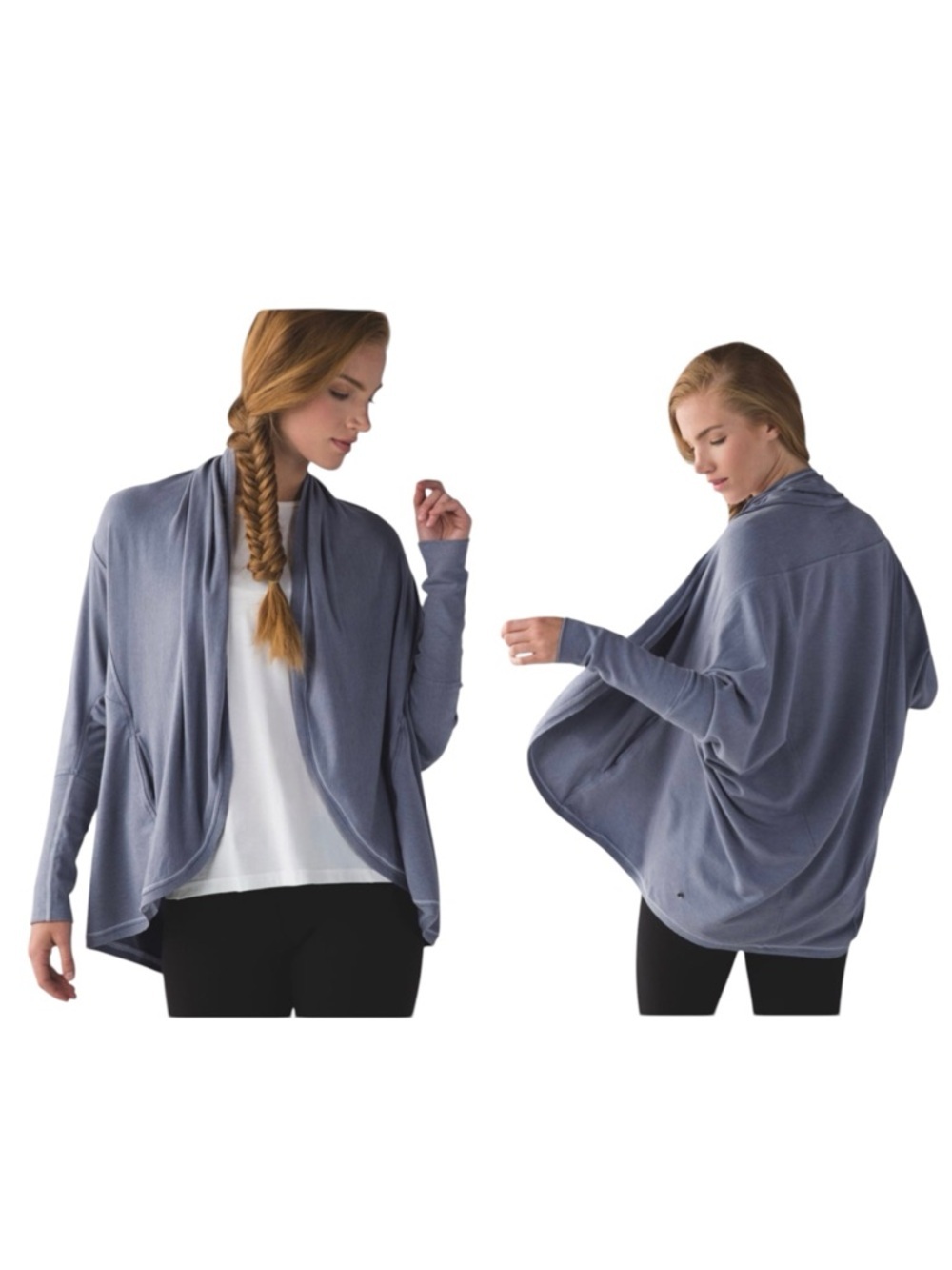 Lululemon To & Flow Wrap Oversized Cardigan Stretch Pockets Jacket Stretch Top 6